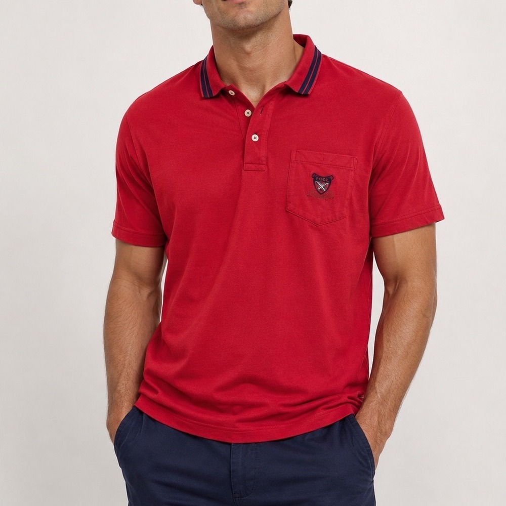Polo Ralph Lauren Red Short Sleeve Golf Logo Men's Polo Shirt Size XL‎ i2